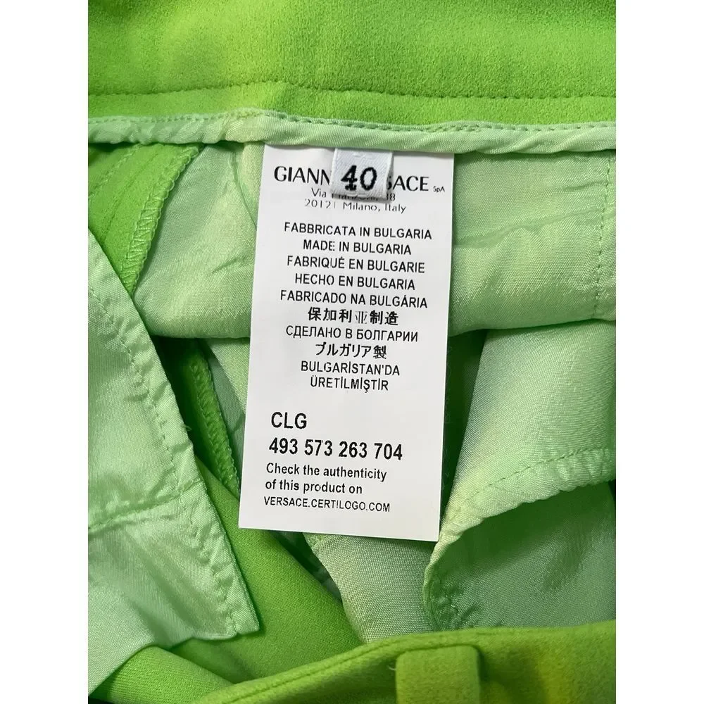 VERSACE COLLECTION Trousers Green Size 40UK Style‎ G32380 Italy Designer Women's